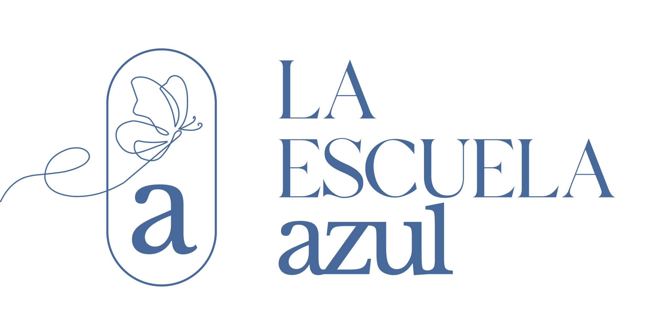 logotipo de la escuela azul de color azul